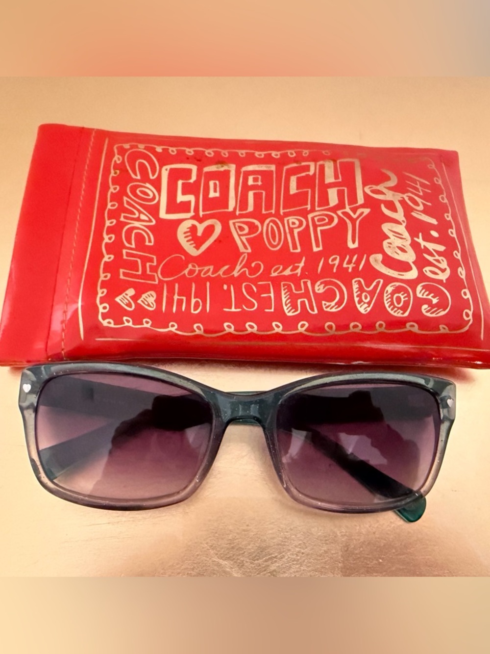 Coach Poppy Lorelei Sunglasses- Teal